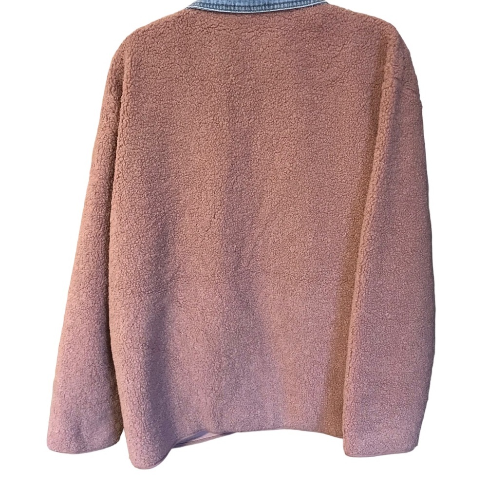 NWT Women’s Blush Soft Fleece/Sherpa Denim Jacket Size L - Picture 5 of 6